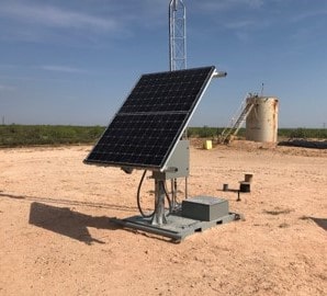 Portable Twin Eagle solar skid deployed in the field