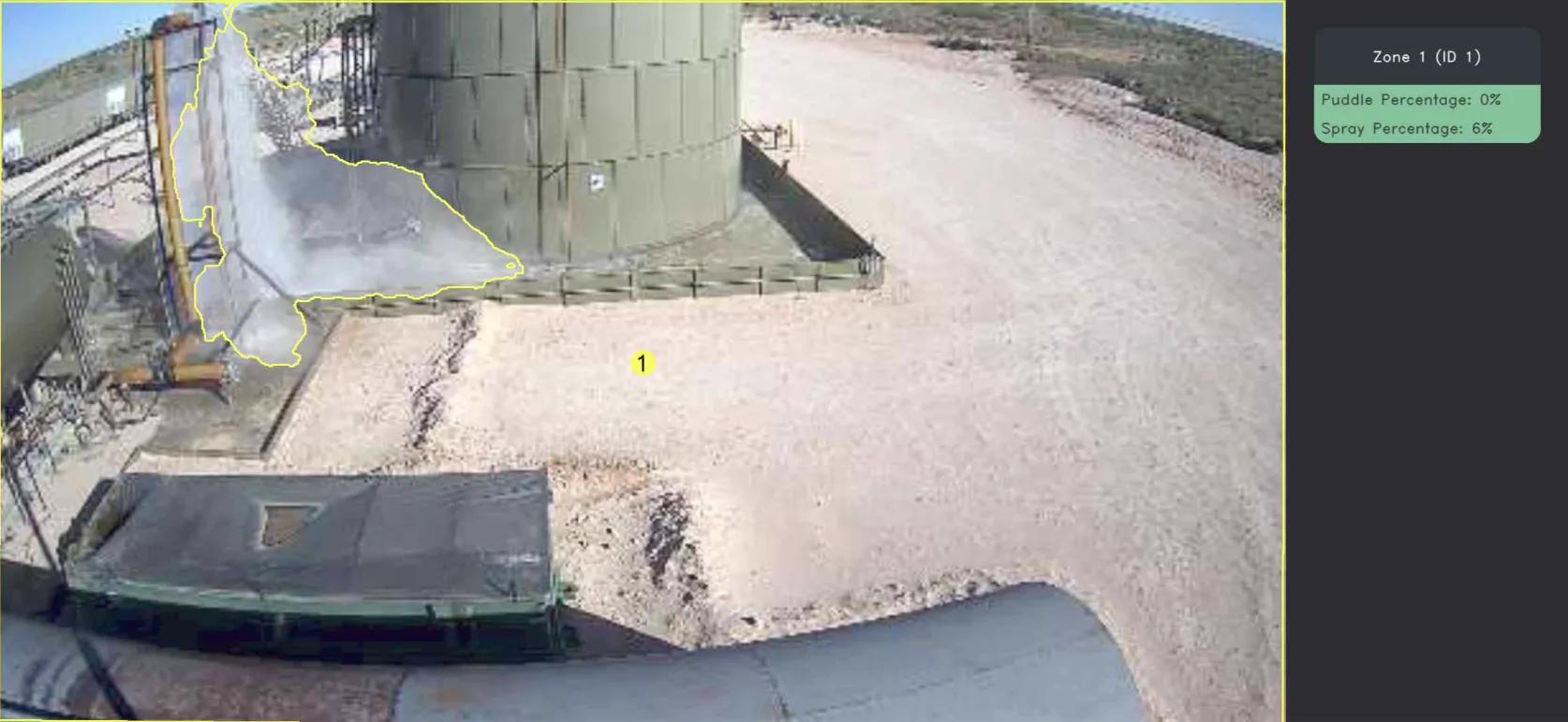 Pressurized spray — yellow outline